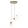 Pendelleuchte Metall Holz Glas Sandfarben B:35 cm E14