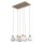 Pendelleuchte Metall Holz Glas Weiß E14 72 cm blendarm