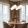 Pendelleuchte Metall Holz Glas Weiß E14 72 cm blendarm