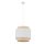 Pendelleuchte elegant Stoff Weiß B:38 cm E27 blendarm