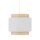 Pendelleuchte elegant Stoff Weiß B:38 cm E27 blendarm