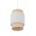 Pendelleuchte Stoff modern B:20 cm Weiß E27 Stahl Gold