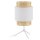 Tischlampe Stoff Wei&szlig; E27 45 cm stilvoll Stahl Gold