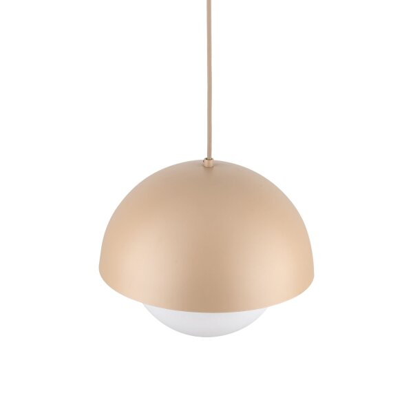 Pendelleuchte Beige skandinavisch B:27 cm Glas E27