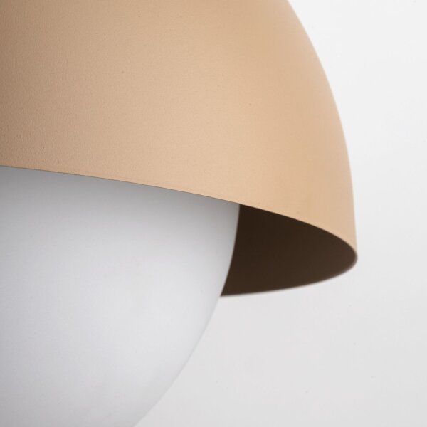 Pendelleuchte Beige skandinavisch B:27 cm Glas E27