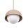 Pendelleuchte Glas Stahl Beige E27 B:17 cm modern