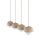 Pendelleuchte zeitlos Glas Beige 83 cm G9 Stahl Weiß