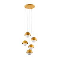 Pendelleuchte Glas Wei&szlig; G9 B:32 cm skandinavisch Stahl