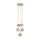 Pendellampe Glas Weiß B:32 cm Beige G9 Stahl 5-flammig