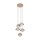 Pendellampe Glas Weiß B:32 cm Beige G9 Stahl 5-flammig