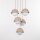 Pendellampe Glas Weiß B:32 cm Beige G9 Stahl 5-flammig