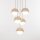 Pendellampe Glas Weiß B:32 cm Beige G9 Stahl 5-flammig