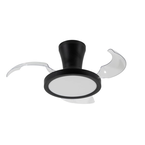 LED Deckenleuchte Schwarz Metall 58 cm zeitlos Weiß
