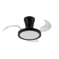 LED Deckenleuchte Schwarz Metall 58 cm zeitlos Weiß