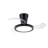 LED Deckenleuchte Schwarz Metall 58 cm zeitlos Weiß