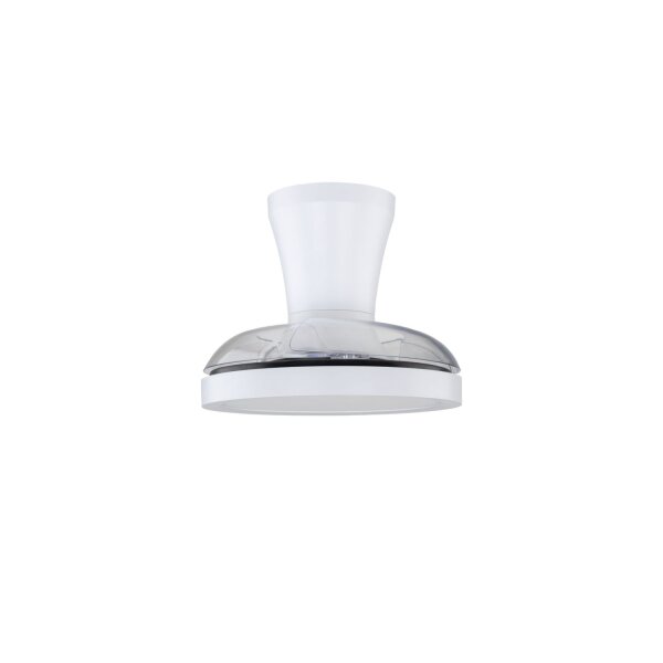 LED Deckenleuchte Metall Weiß WLAN 58 cm Ventilator