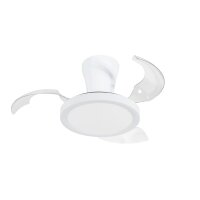 LED Deckenleuchte Metall Weiß WLAN 58 cm Ventilator