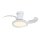 LED Deckenleuchte Metall Weiß WLAN 58 cm Ventilator