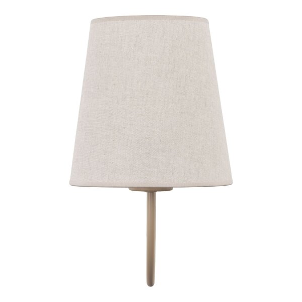 Wandleuchte Metall modern B:20 cm Beige E27 Stoff