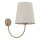 Wandleuchte Metall modern B:20 cm Beige E27 Stoff
