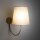 Wandleuchte Metall modern B:20 cm Beige E27 Stoff