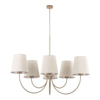 Leuchte Beige zeitlos B:85 cm Metall E27 Kronleuchter