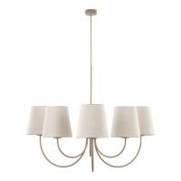 Leuchte Beige zeitlos B:85 cm Metall E27 Kronleuchter