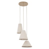 Pendelleuchte Beige B:47,5 cm Metall E27 3-flmg modern
