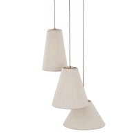 Pendelleuchte Beige B:47,5 cm Metall E27 3-flmg modern