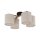 Deckenleuchte Schwarz modern 53 cm Holz E27 Stoff Beige