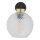 Wandleuchte Glas Transparent E27 B:18 cm zeitlos Stahl