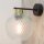 Wandleuchte Glas Transparent E27 B:18 cm zeitlos Stahl