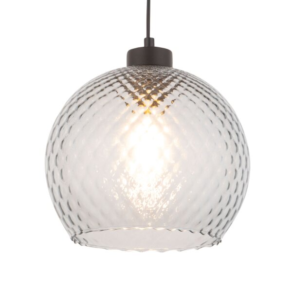 Pendelleuchte Transparent Glas B:25 cm E27 stilvoll