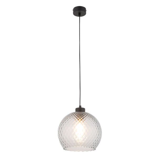 Pendelleuchte Transparent Glas B:25 cm E27 stilvoll