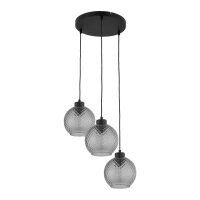 Pendelleuchte skandinavisch Glas Schwarz B:42 cm E27