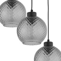 Pendelleuchte skandinavisch Glas Schwarz B:42 cm E27