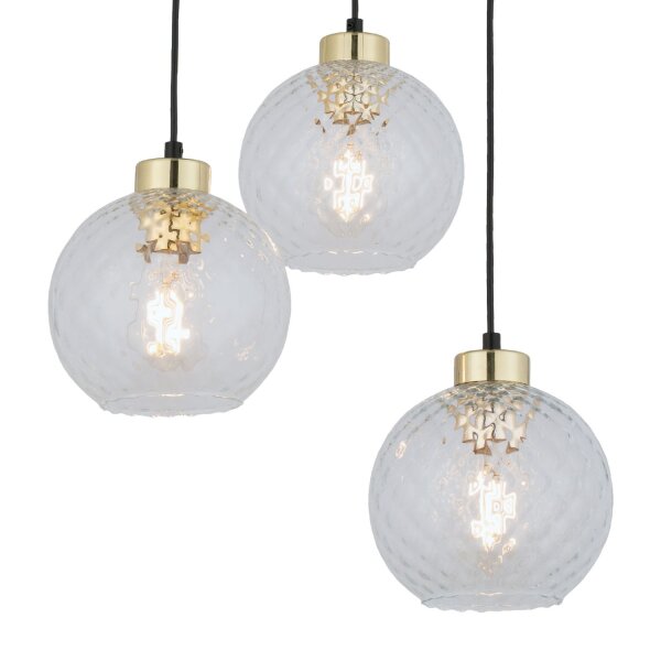 Pendelleuchte Transparent zeitlos B:42 cm Glas E27