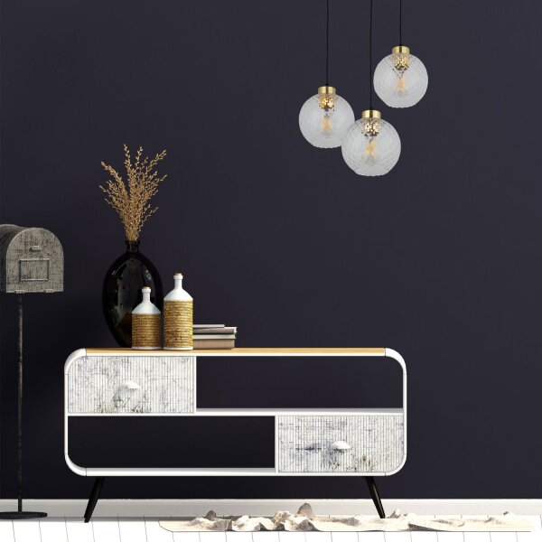 Pendelleuchte Transparent zeitlos B:42 cm Glas E27