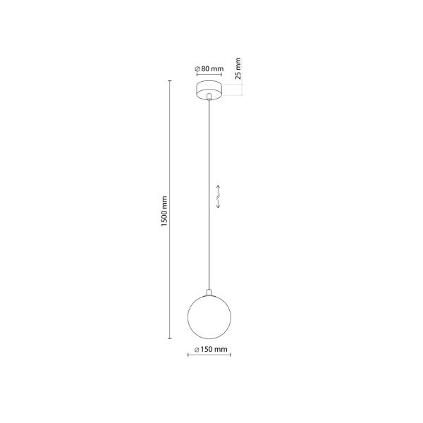 Pendelleuchte Schwarz Graphit Glas B:15 cm G9 blendarm
