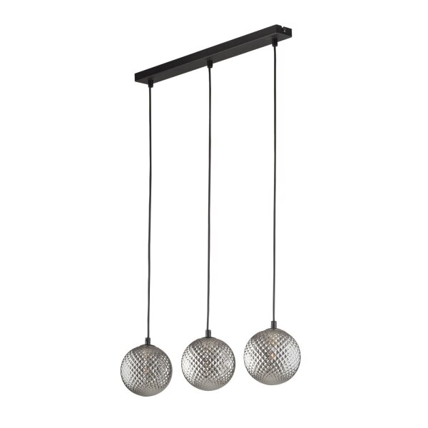 Pendelleuchte zeitlos Glas Schwarz 71 cm G9 Stahl
