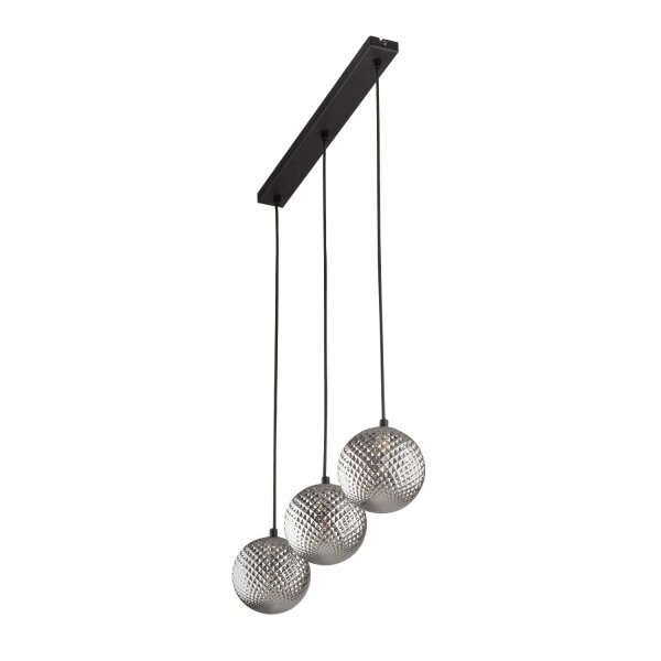 Pendelleuchte zeitlos Glas Schwarz 71 cm G9 Stahl
