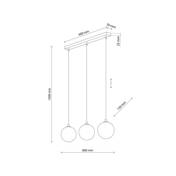Pendelleuchte zeitlos Glas Schwarz 71 cm G9 Stahl