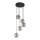 Pendelleuchte Glas Graphit B:37 cm Schwarz G9 Stahl
