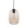Pendelleuchte Schwarz elegant B:20 cm Glas E27 Stahl