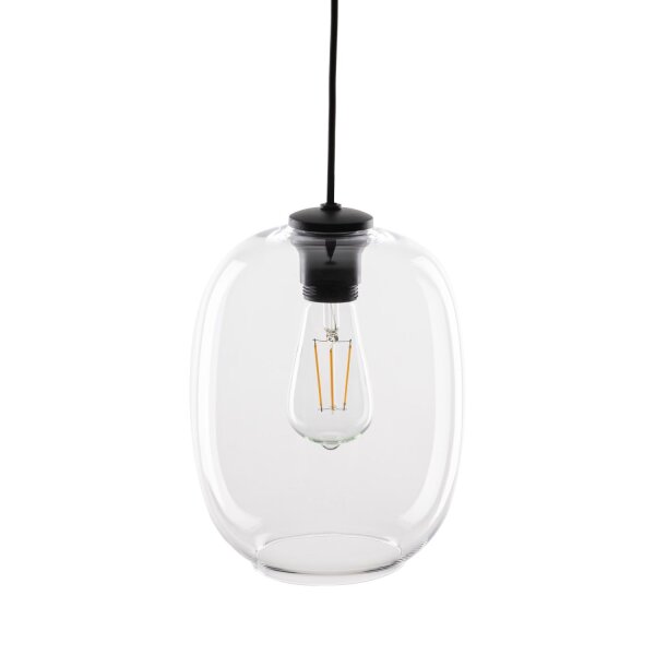 Pendelleuchte Glas Transparent E27 B:20 cm modern Stahl