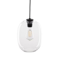 Pendelleuchte Glas Transparent E27 B:20 cm modern Stahl