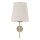 Wandleuchte Beige Metall B:20 cm E27 zeitlos Stoff