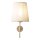Wandleuchte Beige Metall B:20 cm E27 zeitlos Stoff