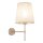 Wandleuchte Beige Metall B:20 cm E27 zeitlos Stoff