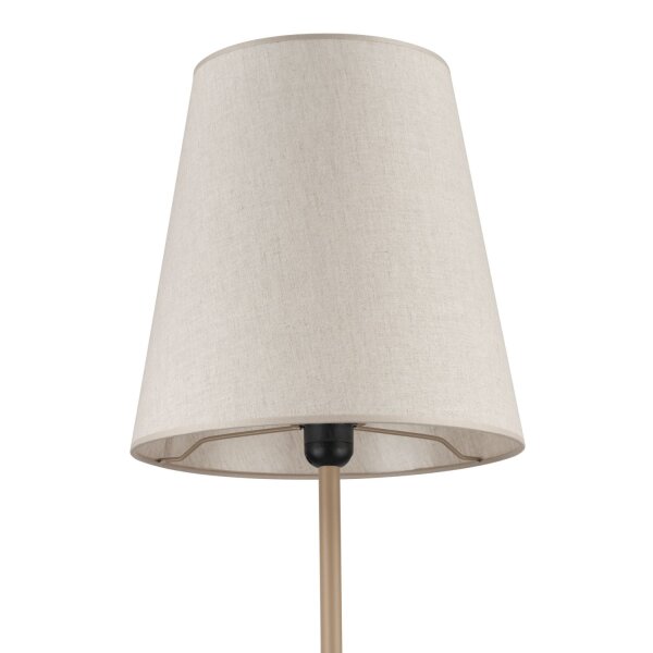 Stehlampe Metall Stoff Beige 152 cm E27 blendarm sanft